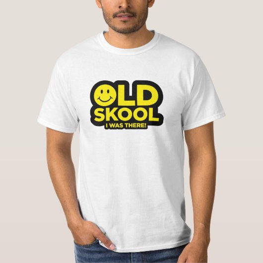 Oude skool - ik was er! Acid Rave - White T-shirt (Voorkant)