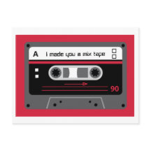 Oude Skool Red en Black Cassette Mix tape