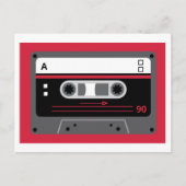 Oude Skool Red en Black Cassette Mix tape Briefkaart (Voorkant)