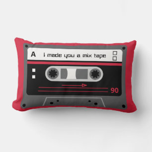 Oude Skool Red en Black Cassette Mix tape Kussen