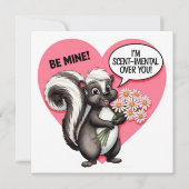 Oude Skunk Valentijnskaart Ik ben Scent-imenteel o Feestdagenkaart (Voorkant)