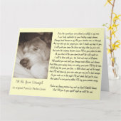 Oude slapende hond oprechte sympathie gedicht kaart (Gele Bloem)