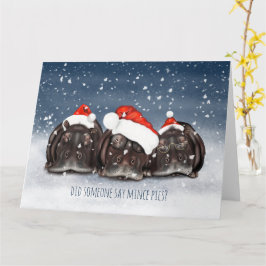 Oude slaperige maar hongerige nijlpaarden kerst Ka Kaart