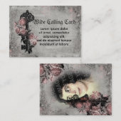 Oude sleutel en Rozen Aangepaste foto Contactkaartje (Voorkant / Achterkant)