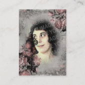 Oude sleutel en Rozen Aangepaste foto Contactkaartje (Achterkant)