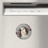 Oude sleutel en Rozen Aangepaste foto Magneet (Insitu (Vaatwasser))