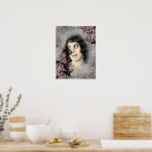 Oude Sleutel en Rozen Aangepaste Foto Poster (Keuken)