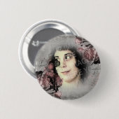 Oude sleutel en Rozen Aangepaste foto Ronde Button 5,7 Cm (Voorkant /achterkant)