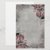 Oude sleutel en Rozen Briefpapier (Voorkant / Achterkant)