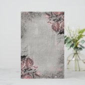 Oude sleutel en Rozen Briefpapier (Staand voorkant)