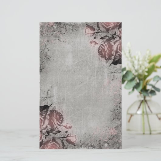 Oude sleutel en Rozen Briefpapier (Staand voorkant)