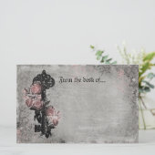 Oude sleutel en Rozen Briefpapier (Staand voorkant)