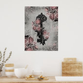 Oude sleutel en Rozen Poster (Keuken)