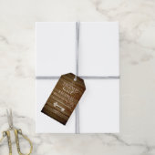 Oude Sleutel Houten Uitzicht Huis Verwarmende Cade Cadeaulabel (Met Touw)