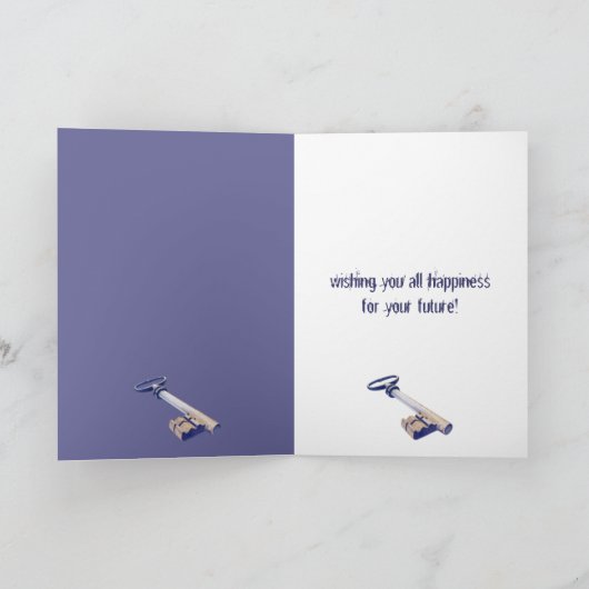 Oude sleutel nieuwe huis Kaart (Binnen)