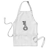 Oude sleutel standaard schort (Voorkant)
