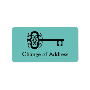 Oude  sleutel Wijzig adres Etiket