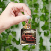 Oude sleutelhanger van Red Fire Truck (Hand)