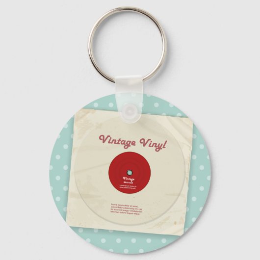 Oude Sleutelhanger van vinylplaat (Voorkant)