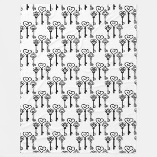 Oude sleutels Fleece deken, groot