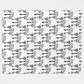 Oude sleutels Fleece deken, groot (Voorkant (Horizontaal))