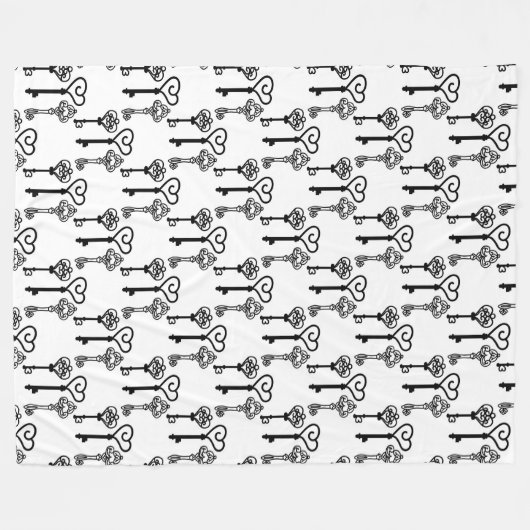 Oude sleutels Fleece deken, groot (Voorkant (Horizontaal))