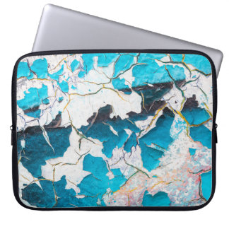 Oude slijmwandtextuur en zeebeving laptop sleeve