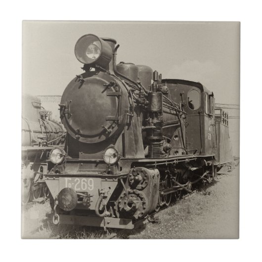 Oude smalbandstoommachine Gr-269 Tegeltje (Voorkant)