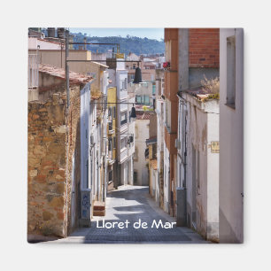 Oude smalle straat in Lloret de Mar, Spanje reis Magneet