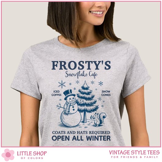 Oude Sneeboon Frosty's Sneeuwvlok Cafe T-shirt