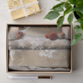 Oude Sneeuwige Kerstcake Vakantie Decoupage Tissuepapier (Geschenk)