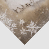 Oude Sneeuwige Kerstcake Vakantie Decoupage Tissuepapier (Detail)