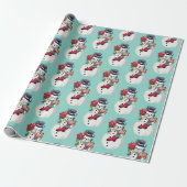 Oude Sneeuwman Cadeaupapier (Uitgerold)