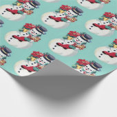 Oude Sneeuwman Cadeaupapier (Hoek)