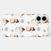 Oude sneeuwman Kerstmis Sneeuwvlokken iPhone Hoesj Case-Mate iPhone Case (Achterkant (horizontaal))