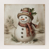 Oude Sneeuwman Puzzel (Verticaal)