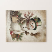 Oude Sneeuwman Puzzel (Horizontaal)
