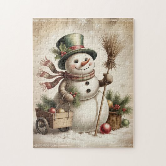 Oude Sneeuwman Puzzel (Verticaal)