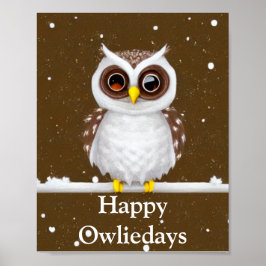 Oude Sneeuwuil Vakantieposter Poster