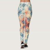 Oude Sneeuwvlokken Patroon - Leggings (Achterkant)