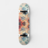 Oude Sneeuwvlokken Patroon - Skateboard (Voorkant)