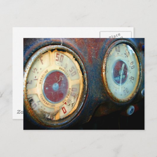 Oude snelheid briefkaart (Voorkant / Achterkant)