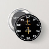 Oude snelheidsmeter van een racewagen ronde button 5,7 cm (Voorkant /achterkant)