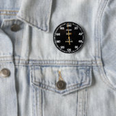 Oude snelheidsmeter van een racewagen ronde button 5,7 cm (In situ)
