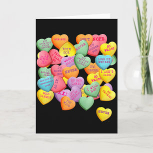 Oude snoep hartjes voor anti Valentijn Kaart