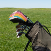 Oude Snoep Regenboog Speld Gestreept met Naam Golfheadcover (Insitu)
