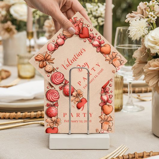 Oude Snoephartjes Valentijnsfeest Servet