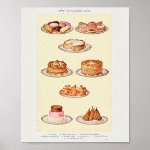 Oude snoepjes kunst van mevrouw Beeton Poster