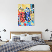 Oude snoeppotten canvas afdruk (Insitu (Slaapkamer))