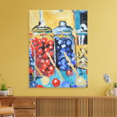 Oude snoeppotten canvas afdruk (Insitu (Woonkamer))